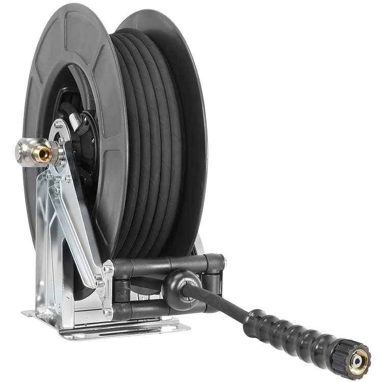 R+M Suttner Slangetrommel ABS/Rustfri Svart